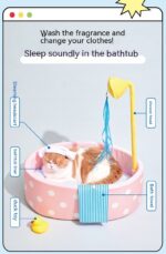Bathtub Pet Bed Autumn And Winter Warm Nest Cat Dog Deep Sleeping Bed Cat Teaser Toy - Image 8
