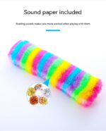 Rainbow Long Plush Cat Pillow Pet Toy - Image 10