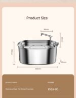 Pet Water Feeder Stainless Steel Antibacterial Water Purification - Image 7