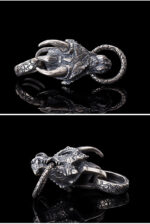 S925 Sterling Silver Blue Dragon Punk Pendant - Image 7
