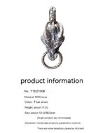 S925 Sterling Silver Blue Dragon Punk Pendant - Image 10