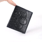Rose Skull Leather Wallet Horizontal And Vertical Business Short Men's Business Casual Wallet - Image 7