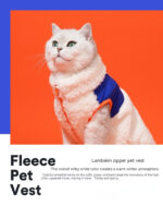 Winter Warm Pet Kitten Turtleneck Zipper Velvet Vest Winter Cold Vest - Image 6