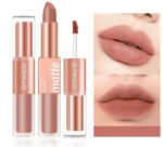 Lip Glaze Nude Milky Coffee Amber Pumpkin Cinnamon Milk Tea Double-headed Lipstick - Image 6