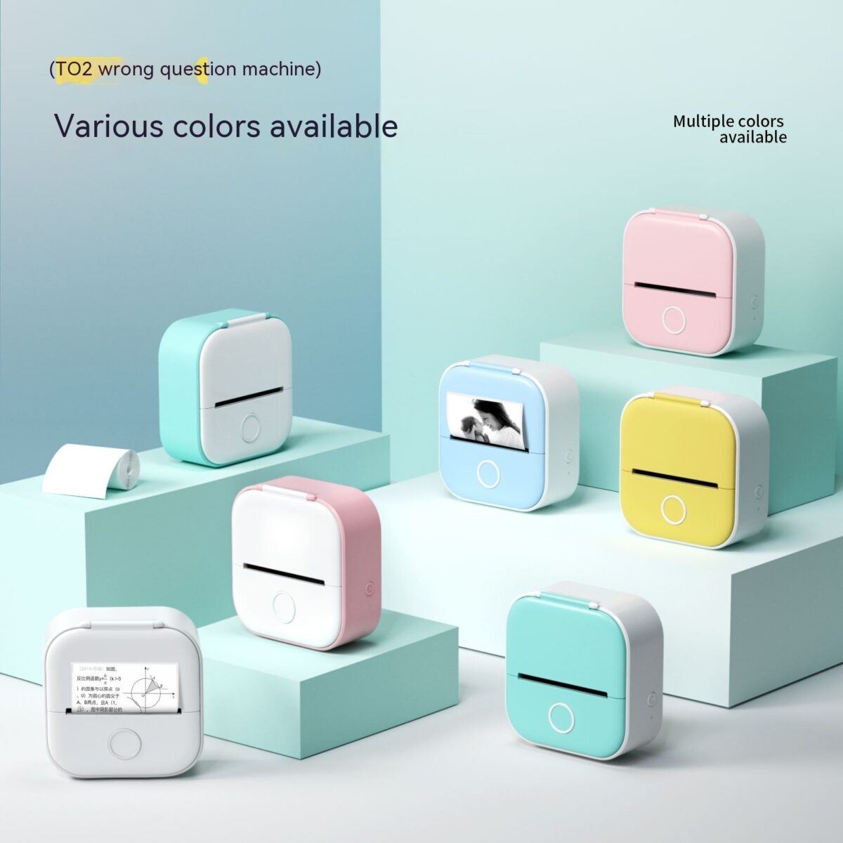 Portable Mini Thermal Label Printer Home Photo Printer Student Wrong Question Printer Bluetooth-compatible Mini Label Printer Price Tag - Image 1