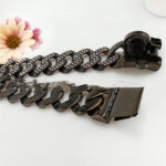 Stainless Steel Casting Sub-Black And White Diamond Dog Necklace Dog Necklace - Image 2