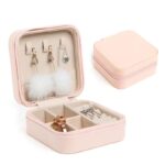 Creative travel portable jewelry box earrings earrings jewelry storage box leather small jewelry bag - Image 5