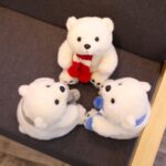 Cute Scarf Polar Bear Doll Plush Toy Ragdoll Cute Children's Gift - Image 3