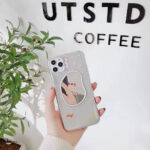 Transparent graffiti mirror phone case