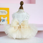 Dog Clothing Tulle Tutu Skirt Chest And Back High-end Wedding Dress - Image 7