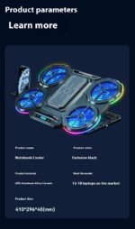 Notebook Play Speed Cooling 4-core Laptop Cooler - Image 7