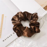 Satin Cloth Large Intestine Circle Hair Tie Set Solid Color - Image 6