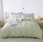 Four-piece Linen Bedding Set With Fitted Sheet And Fitted Sheet - Image 4