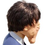 Fool's funny double chin mask Halloween rave party spoof wig - Image 2