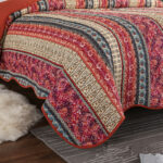 Three piece set of cotton and linen style cotton wash quilt - Image 3