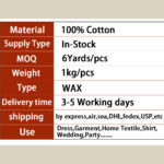 Plant Print African Wax Fabric Dutch Fabric - Image 3