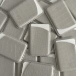 Original Cream Grey Leather Card Bag - Image 2