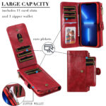 Applicable To 16 Mobile Phone Leather Case Retro Multi-function Card Wallet Split Magnetic Anti-fall Shell - Image 3