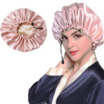 Shower Cap Soft Silk Dual-use Bath Cap Chemotherapy Cap - Image 5