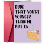 Birthday Greeting Card Funny Greeting Card Funny Text Cartoon Greeting Card - Image 2