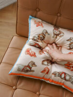Creative Printed Silk Feeling Puppy Pillow Sofa Cushion - Image 2