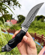 Damascus Steel Outdoor Sharp Portable Folding Knife - Image 7
