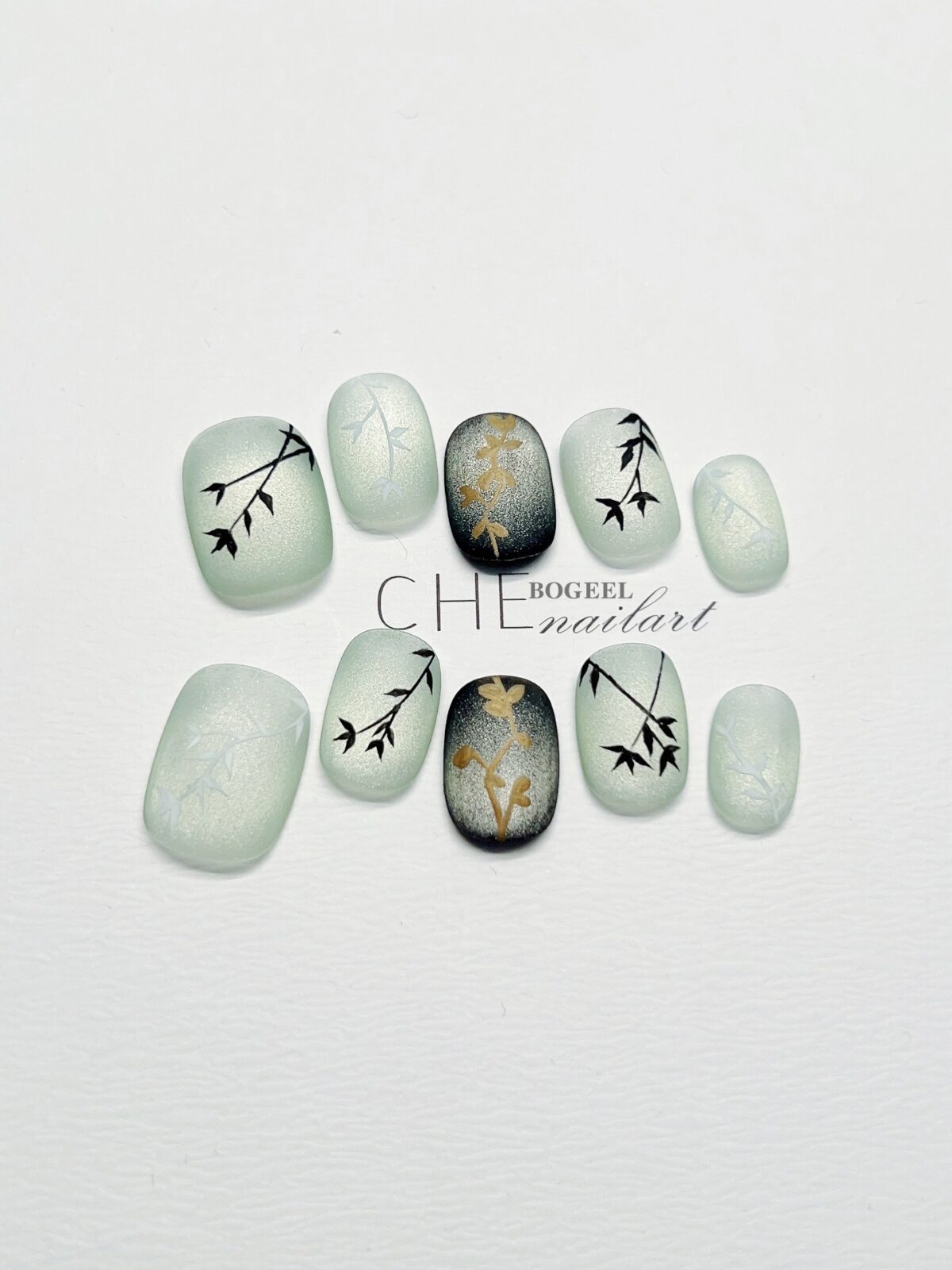 Summer Short Square Round Manicure Fake Nail Tip - Image 2
