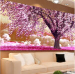 Cross Living Room Forest Landscape Painting Flowers Blooming Rich Trees Place Of First Love - Image 6