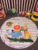 Explosion models Ins cotton car storage mat storage toy mats Round outing children climbing mat storage bag - Image 3