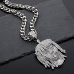 Singer full zircon necklace and pendant - Image 2
