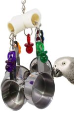Parrot Bite Toy Stainless Steel Four-pot String - Image 3