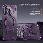 Liquid Frameless Nude Feel Phone Case Magnetic Bracket - Image 9