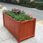 Solid Wood Flower Box Commercial Street Landscape Road Plant Flowerpot Container - Image 6