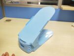 Adjustable Double Stand Shoe Support Lock Closet Cabinet Storage Rack - Image 7