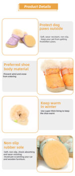 New Puppy Dog Winter Warm Comfortable Cotton Shoes - Image 7
