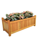 Solid Wood Flower Box Commercial Street Landscape Road Plant Flowerpot Container - Image 5