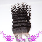Live-action Wigs Hand-woven Human Hair Block Deep Wave Closure Full Lace Wig - Image 5