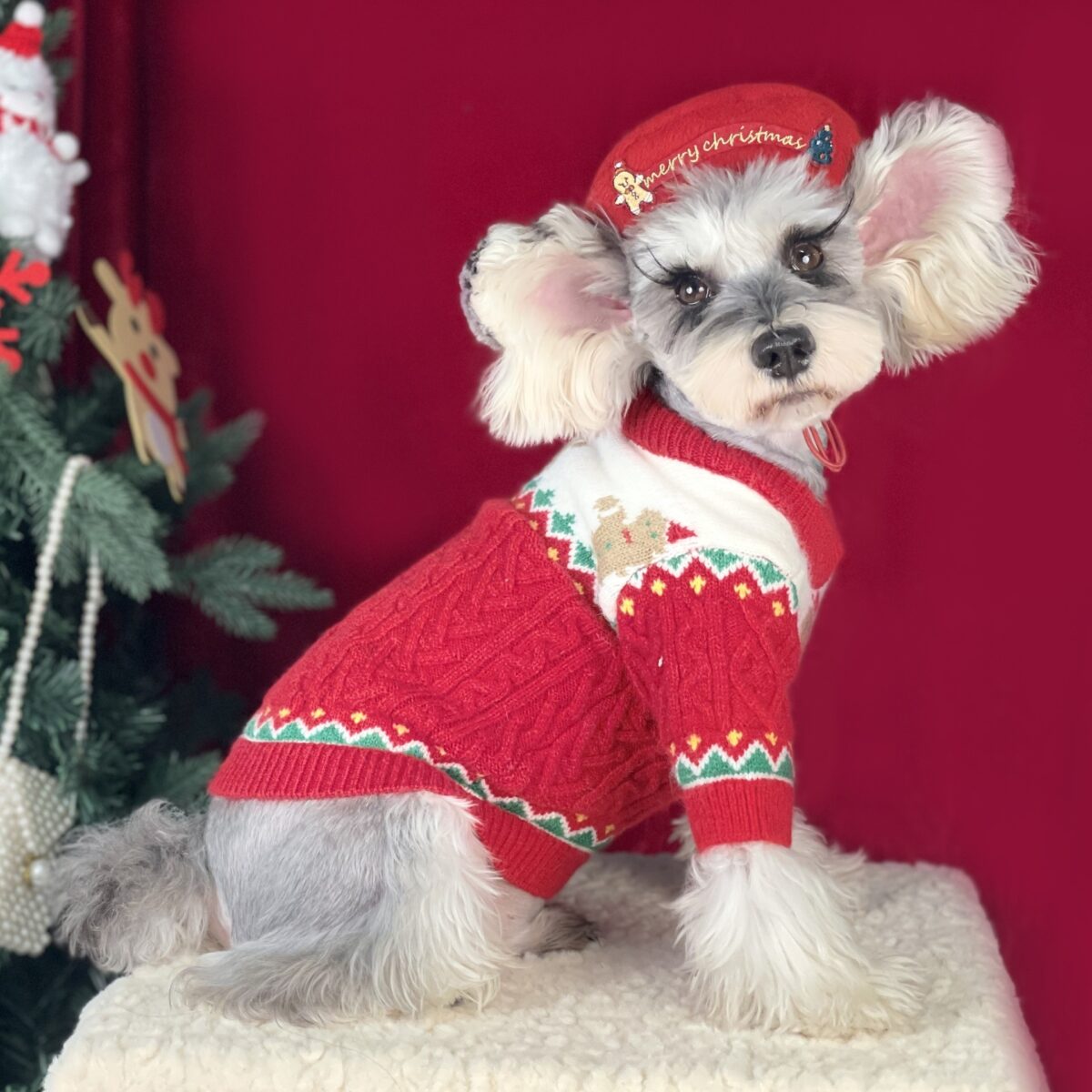 Dog Sweater Christmas Style Wool Dog Sweater - Image 2