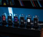 RGB Quasi Glow Tube Clock Desktop Creative Decoration Boyfriend Gift Stone Door - Image 4