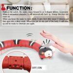 Interactive Cat Toy Snake Smart Sensing Snake Toy For Cat Dog Pet Toy Snake Electric Infrared Induction Snake Gag Toy USB Rechargeable Realistic RC Snake Tricky Joke Toy - Image 3