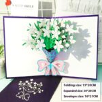 Rose Bouquet Paper Carving Birthday Blessing Small Card Greeting Card - Image 9