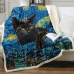 Cat Sherpa Blanket Animal Pattern Printing Double Layer Children - Image 10