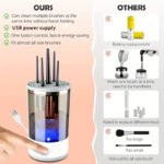 Makeup Brush Cleaner Automatic Rotating Makeup Brush Cleaner USB Portable Electric Cosmetic Makeup Brush Rotary Washing Machine - Image 7