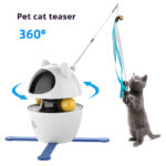 Interactive Cat Toys For Indoor Cats Automatic Kitten Toys Electronic Pet Cat Toys Funny Stick Kitten Self -hi Elastic Rope - Image 5