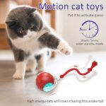 Cat Toys Interactive With Motion Activated And Chirping Rolling Super Fast On Carpet Happy Party Game With Kittens - Red - Image 2