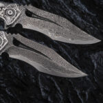 Outdoor Survival Camping Damascus Steel Folding Knife - Image 3