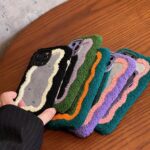 Plush Patch Mirror Mobile Phone Shell - Image 2