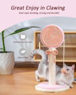 Cat Scratching Post  Cute Kittens Scratch Posts With Hanging Ball Sturdy Post Stable Base Ideal For Indoor Cats Small Large Sizes Kitty Available - Image 7