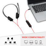 NUBWO HW02 Bilateral Lightweight Cable Telephone Headset - Image 8