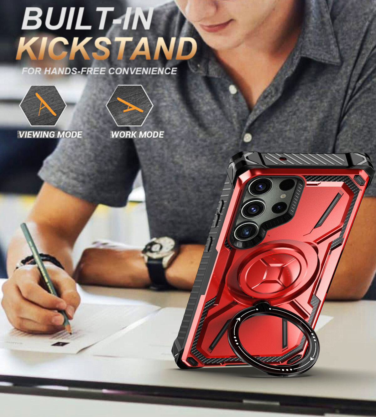 Phone Case Ring Magnetic Drop-resistant Protective Cover - Image 2